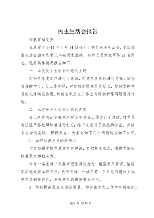 民主生活会报告 (7).docx