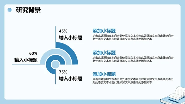 蓝色清新简约扁平风项目小组组会汇报PPT模板