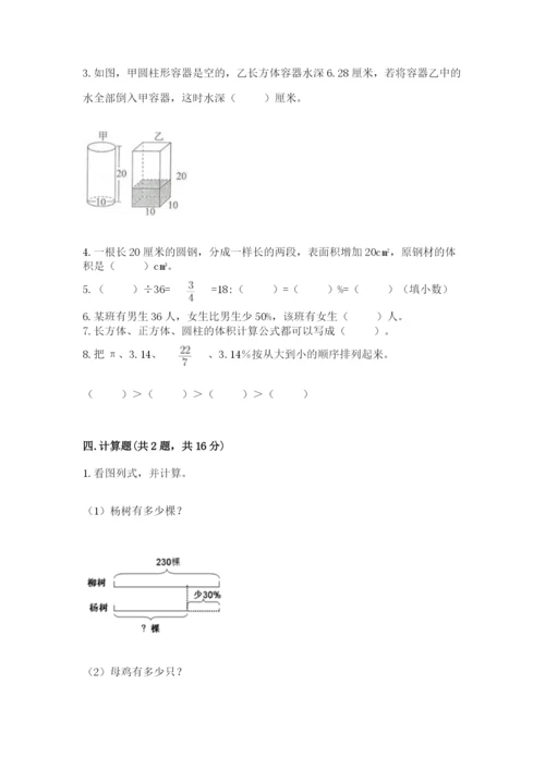 北京版六年级下册数学期中测试卷精品（b卷）.docx