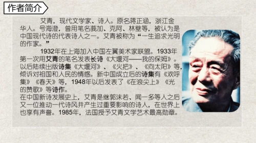 九年级语文上册第一单元 名著导读《艾青诗选》课件