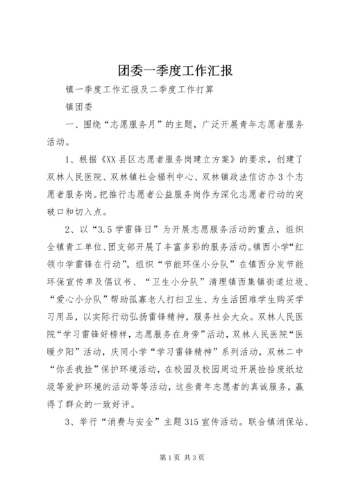 团委一季度工作汇报 (2).docx