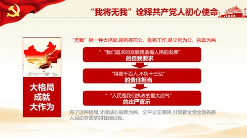 我将无我不负人民学习微党课PPT担当作为