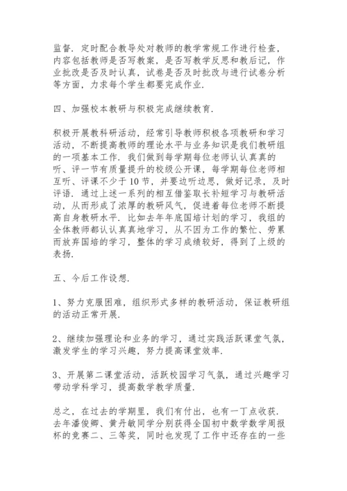 初中数学教研总结10篇.docx