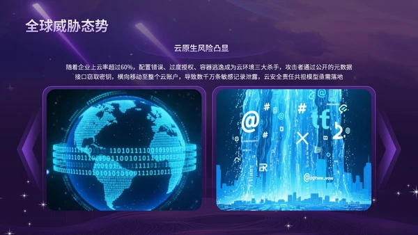 紫金科技风网络安全宣传模板