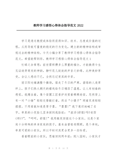 教师学习感悟心得体会指导范文2022.docx