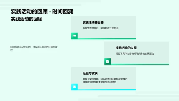 实践活动学习报告PPT模板