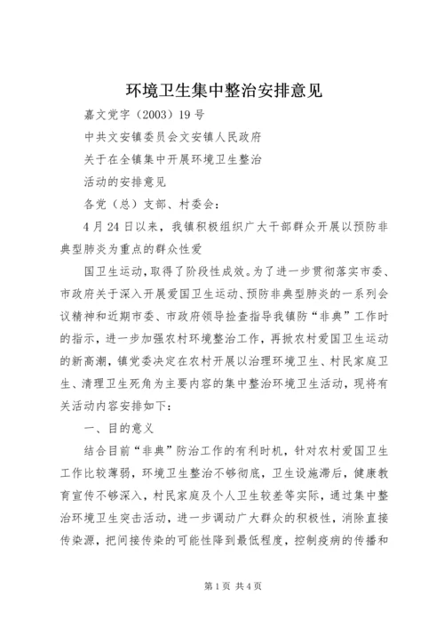 环境卫生集中整治安排意见 (4).docx