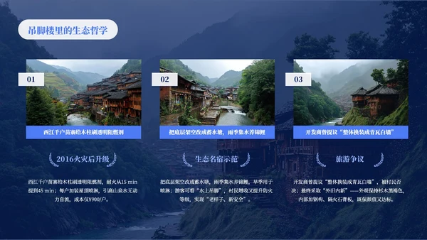 蓝色创意风少数民族苗族介绍PPT模板