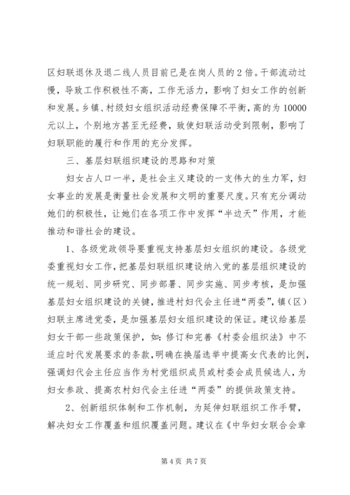 基层妇联组织建设状况调研报告.docx