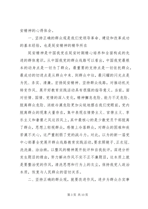关于弘扬延安精神讨论优秀发言稿.docx