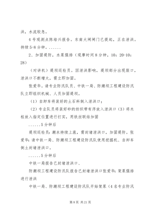 防汛预案演练方案[精选].docx