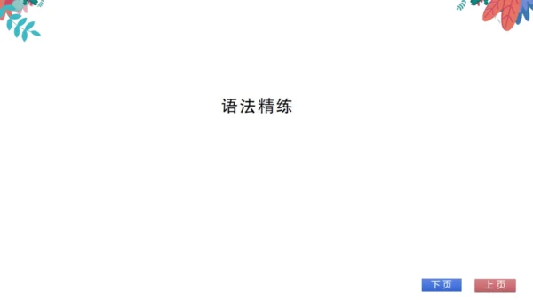 【外研版】七上 Module1 My classmates 模块语法活学巧练 习题课件