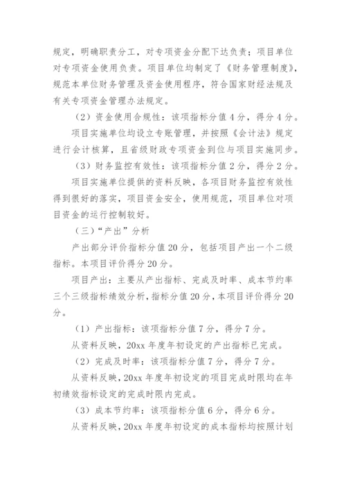 项目绩效目标完成情况自评报告.docx