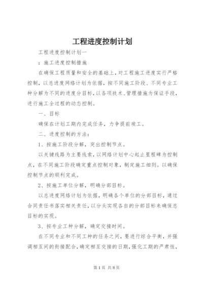 工程进度控制计划.docx