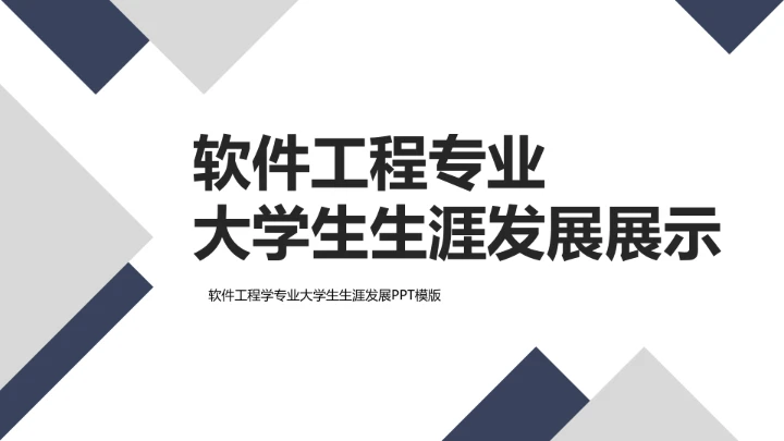 软件工程专业大学生求职综合能力展示职业生涯规划通用PPT