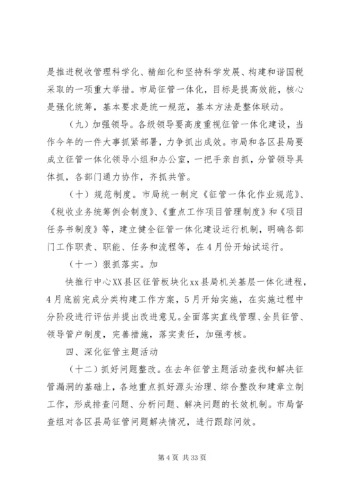 全市国税工作要点编辑精选.docx