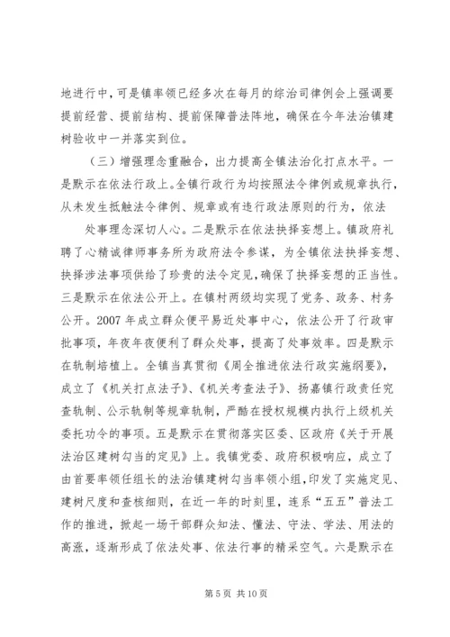 五五普法及法治镇创建自查报告.docx