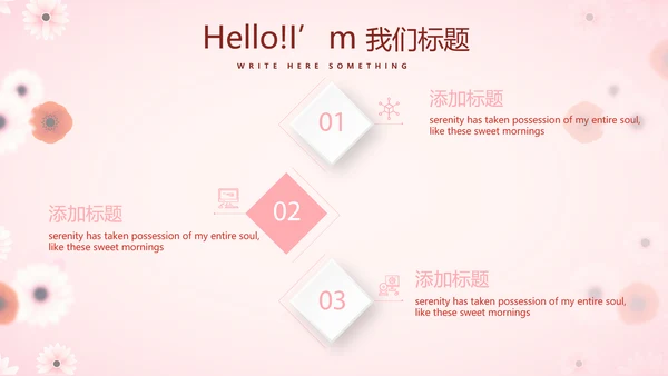 粉色精美好看的小花关爱女性生理健康动态PPT