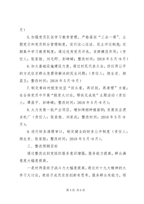 村软弱涣散基层党组织整顿工作方案.docx