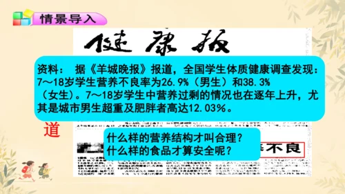 初中生物学人教版（新课程标准）七年级下册4.2.3 合理营养与食品安全课件(共25张PPT)