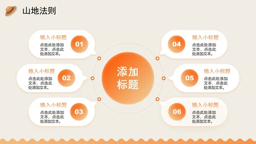 橙色手绘扁平插画风贵州旅行攻略PPT模板