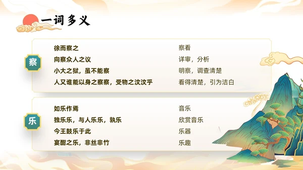 橙色中国风国潮石钟山记语文课件说课PPT
