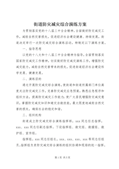 街道防灾减灾综合演练方案.docx