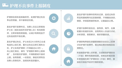 蓝色渐变色简约商务风护理不良事件管理医学培训护理工作总结护理医疗