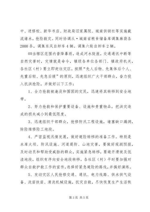 乡镇某年防汛抢险应急预案.docx