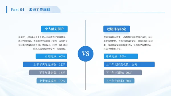 浅蓝色简约风工作总结通用PPT模板