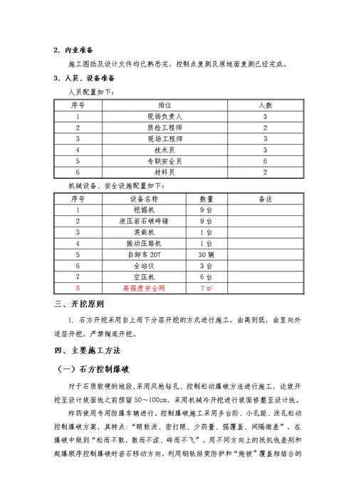 路基石方破碎开挖专项施工方案