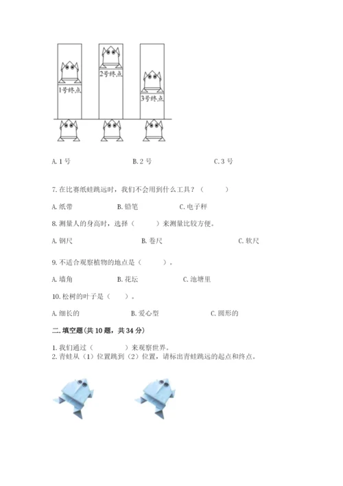 教科版一年级上册科学期末测试卷（b卷）.docx