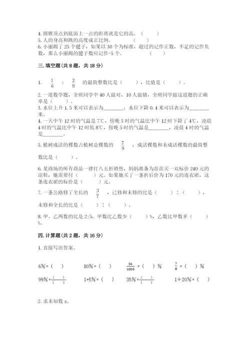 电白县六年级下册数学期末测试卷及一套完整答案.docx