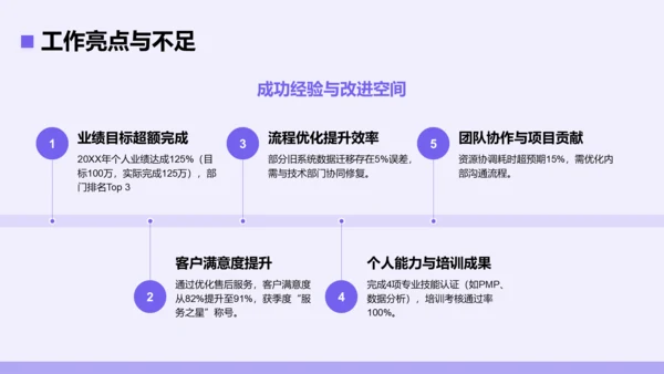 紫色简约风年中工作成果汇报PPT模板