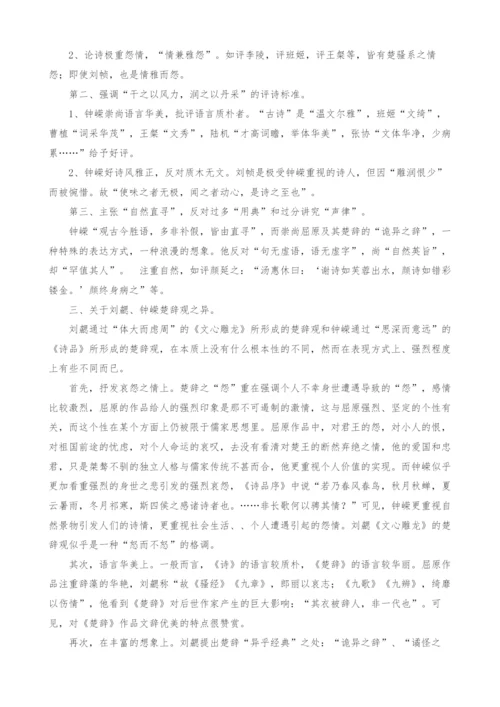 试论刘勰和钟嵘的楚辞观.docx