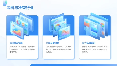 蓝绿色商务风夏季经济消费报告PPT模板
