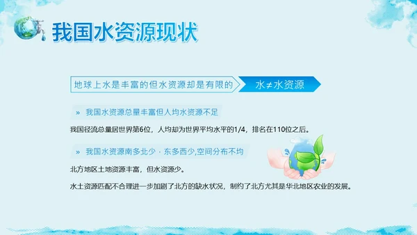 3月23日世界水日节约用水主题班会PPT课件