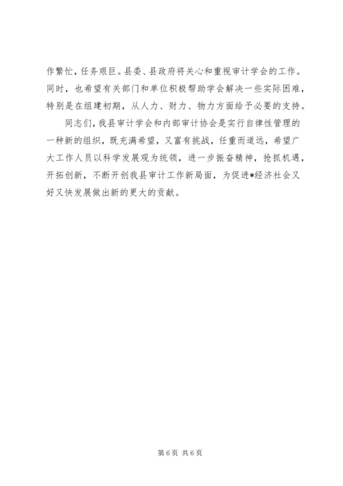 内部审计协会成立大会上讲话.docx