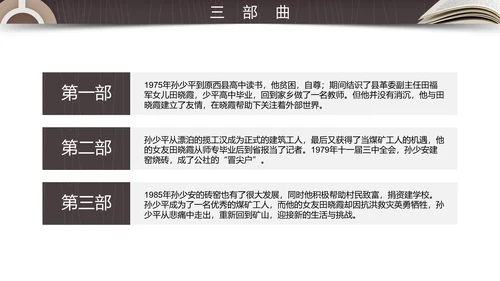 读书分享会平凡的世界通用PPT模板
