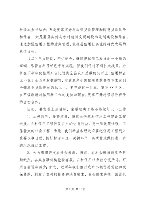 农村信用工程中期推动会议上的发言.docx