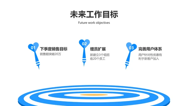 简约风蓝白金融保险季度销售计划总结PPT模板
