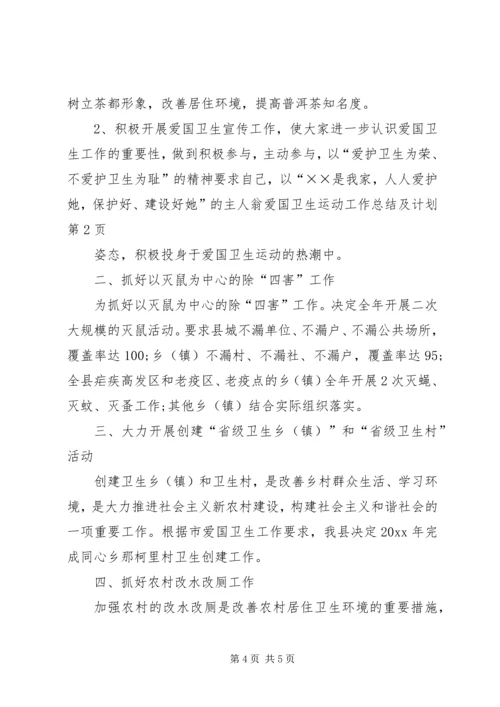 爱国卫生运动工作总结及计划.docx