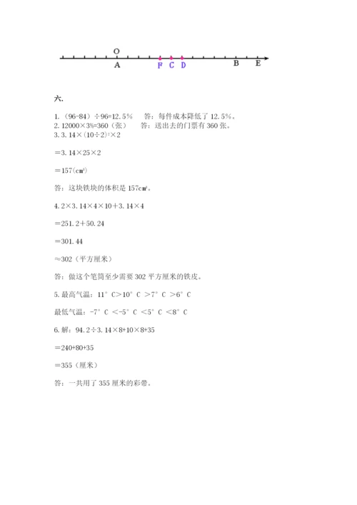小学六年级数学毕业试题附完整答案（各地真题）.docx