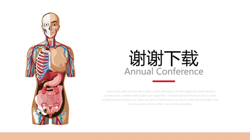 简约大气医疗人体结构动态PPT