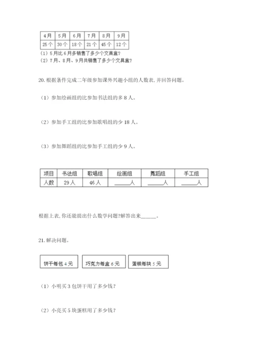 小学二年级数学应用题50道加答案解析.docx