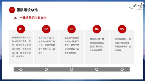 蓝色山峰励志企业培训团队建设汇报ppt团队建设总结ppt