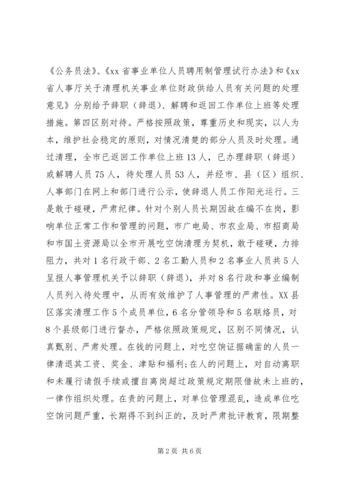 吃空饷自查报告范文【典例】.docx