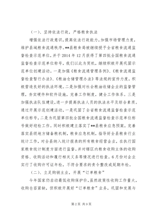 粮食局工作总结及工作计划精编.docx
