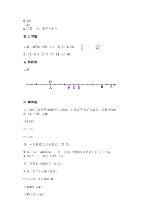 人教版六年级下册数学期末测试卷精品（满分必刷）.docx