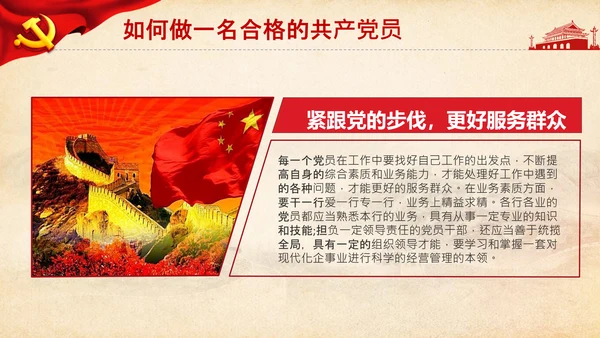 党委党支部微党课做合格党员应知应会PPT